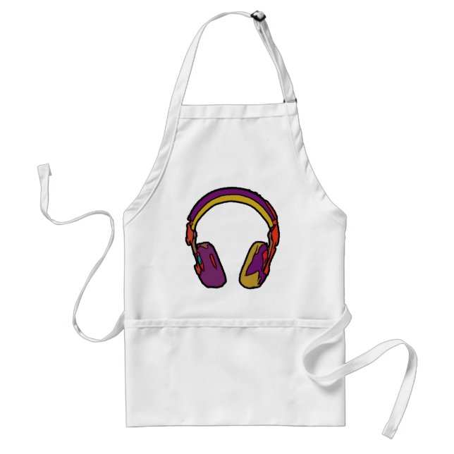 färg dj hörlurar förkläde (Framsidan)