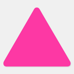 färg djupt rosa triangelformat klistermärke