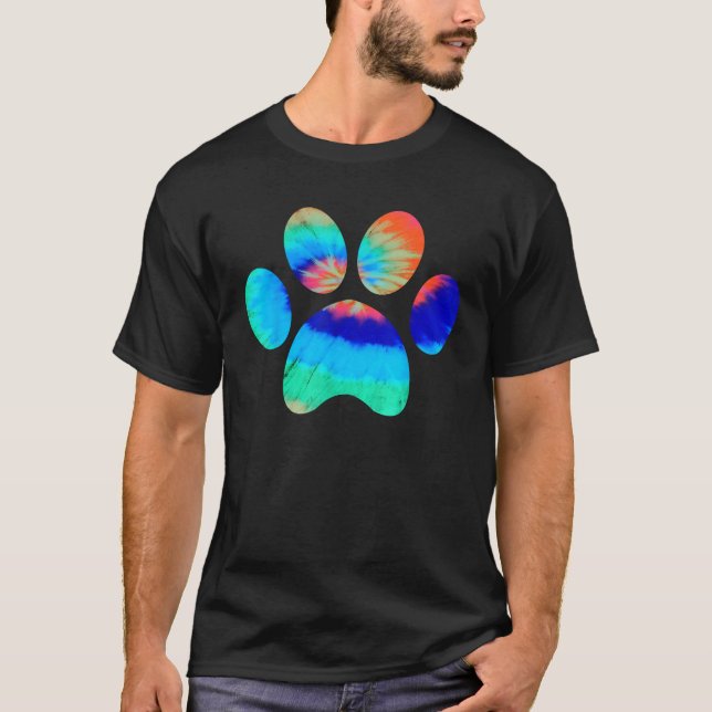 Färg Djurkatt Hund Paw Skriv ut Djurälskare Shirt  T Shirt (Framsida)