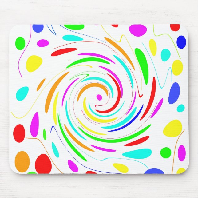 Färg Dot Swirl Mousepad Musmatta (Framsidan)