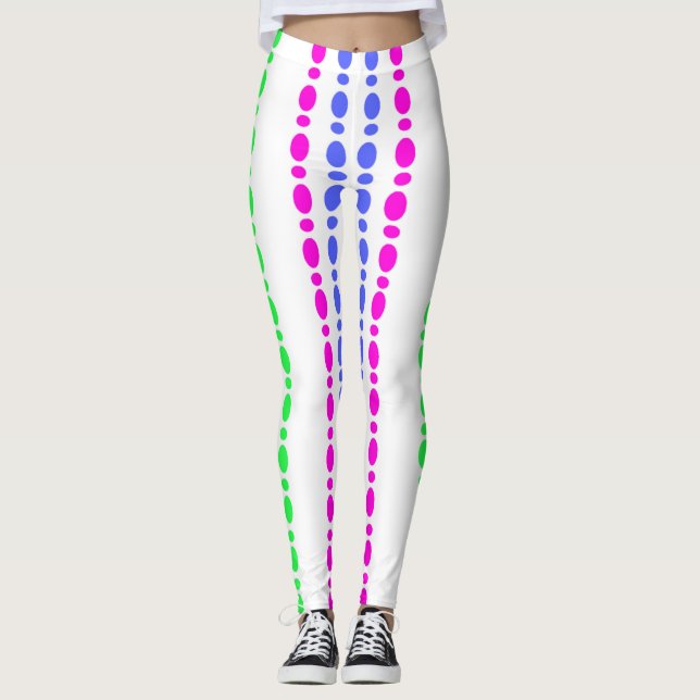 Färg Dots Leggings (Framsida)