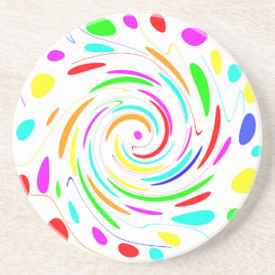 Färg Dots Swirl Underlägg