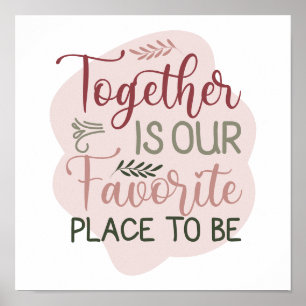 Färg Editable Together är vår favoritgrupp Ställe Poster