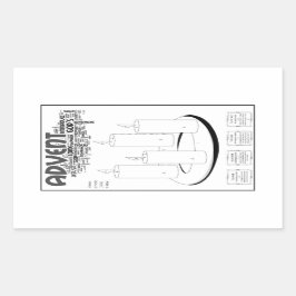 Färg efter nummer för Studenter! Rektangulärt Klistermärke