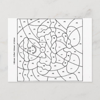 Färg efter nummer helg vykort