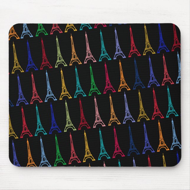 färg eiffel torn mönster musmatta (Framsidan)
