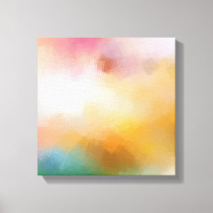 Färg Elegant Modern Abstrakt Art Red Gult Canvastryck