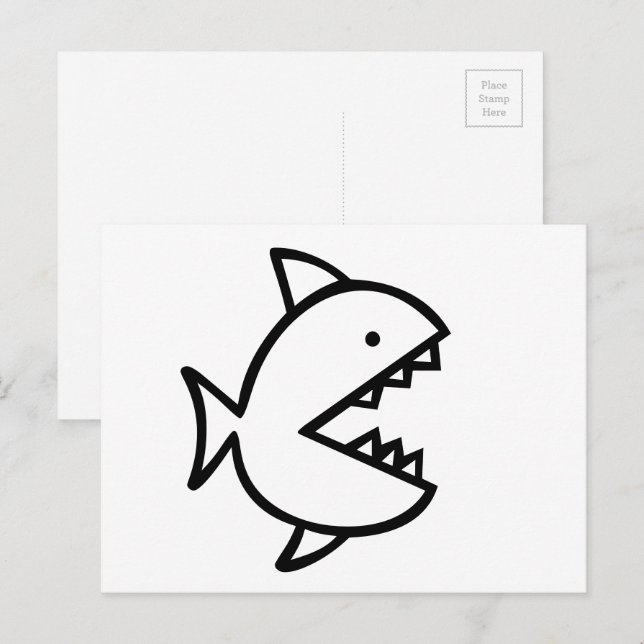 Färg-er-egen fisk med tjugonde vykort (Fram/baksida)