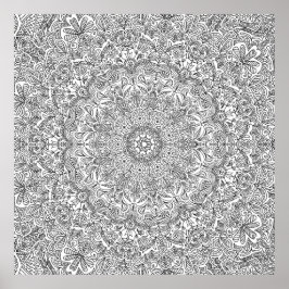 Färg er egen Mandala! Poster