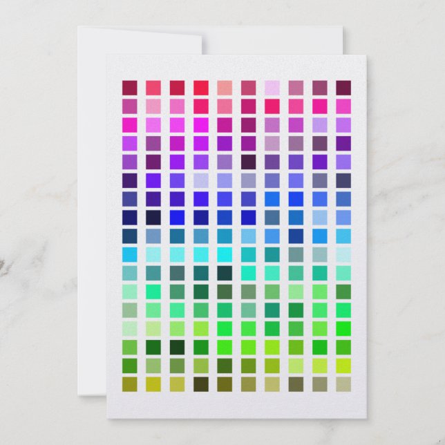 Färg exempel Inbjudan10 Inbjudningar (Framsida)