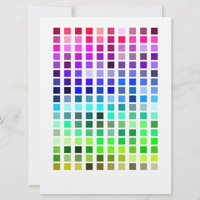 Färg Exempel Inbjudan5 Inbjudningar (Framsida)