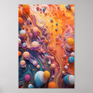 Färg Explosion. #Abstractart, Art, Måla Poster
