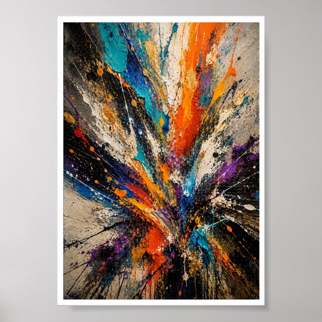 Färg explosion abstrakt  poster (Framsidan)