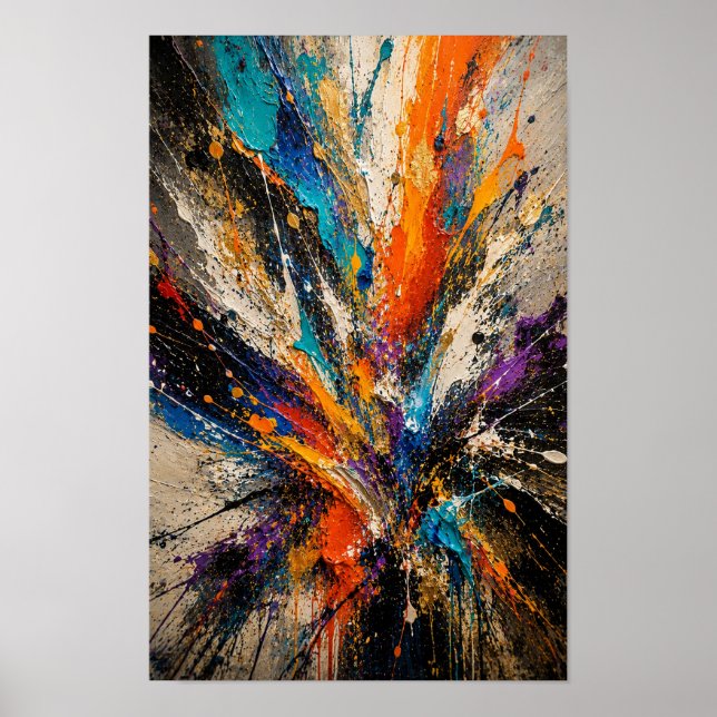 Färg explosion abstrakt  poster (Framsidan)