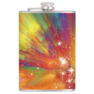 Färg explosion hip flask fickplunta