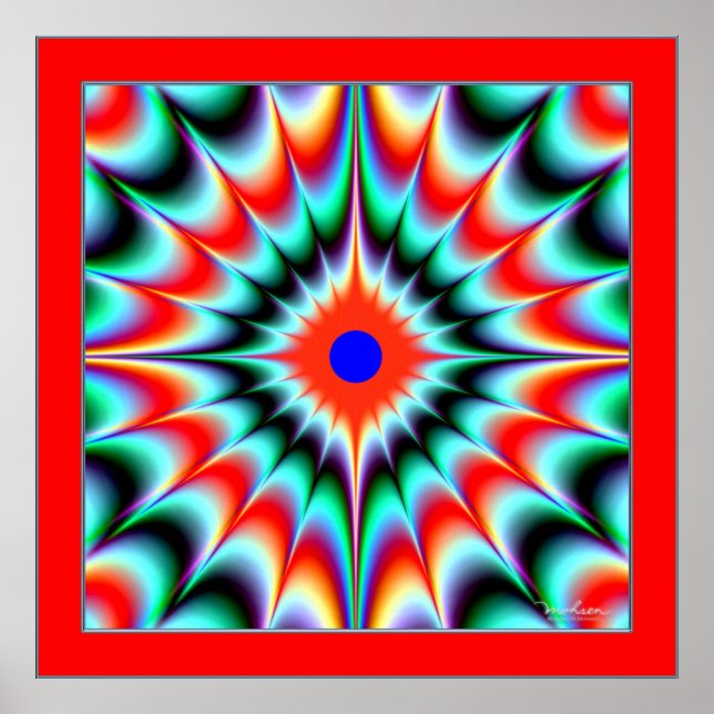 Färg Explosion Illusion Poster (Framsidan)