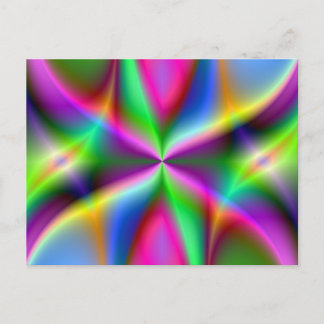 Färg Explosion Rainbow Fractal Art Gifts ut Vykort