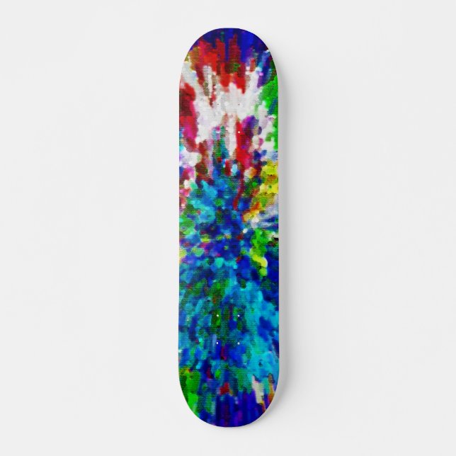 Färg Explosion ~ Skateboard Bräda 19,5 Cm (Framsida)