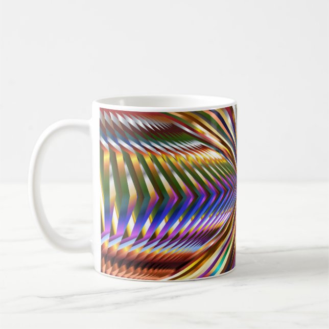 Färg Färg Illusion Rainbow Blue Grönt Guld Kaffemugg (Vänster)