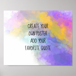 Färg färg lägger till text för anpassningsbar poster