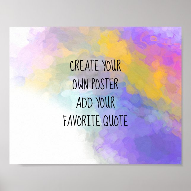 Färg färg lägger till text för anpassningsbar poster (Framsidan)