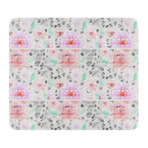 Färg färglös pastellblommigt aztec
