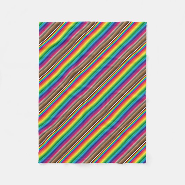 färg-färgrutor diagonalt fleecefilt (Framsidan)