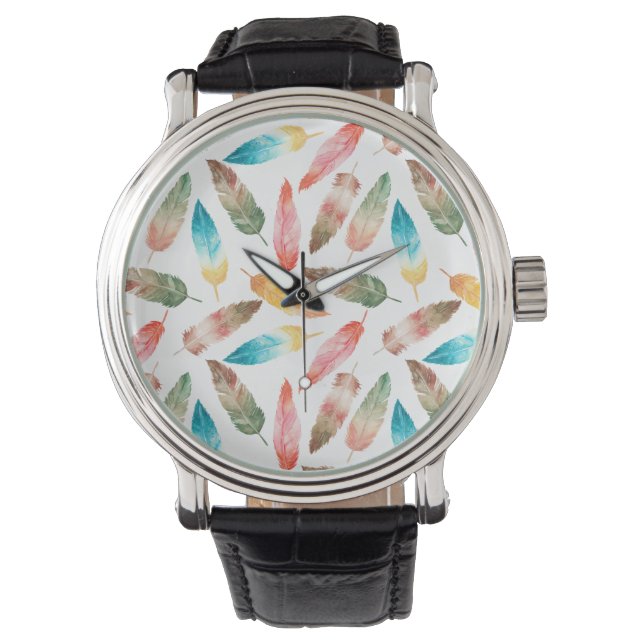 Färg Feathers Armbandsur (Framsida)