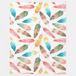 Färg Feathers Fleecefilt