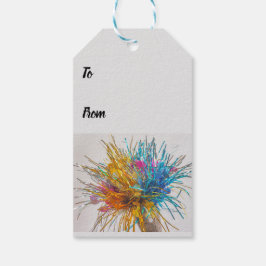 Färg firar födelsedagar nytt år presentetikett