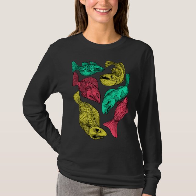 Färg Fish T Shirt (Framsida)