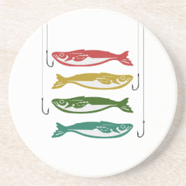 Färg Fiskar med fisken Krok Underlägg