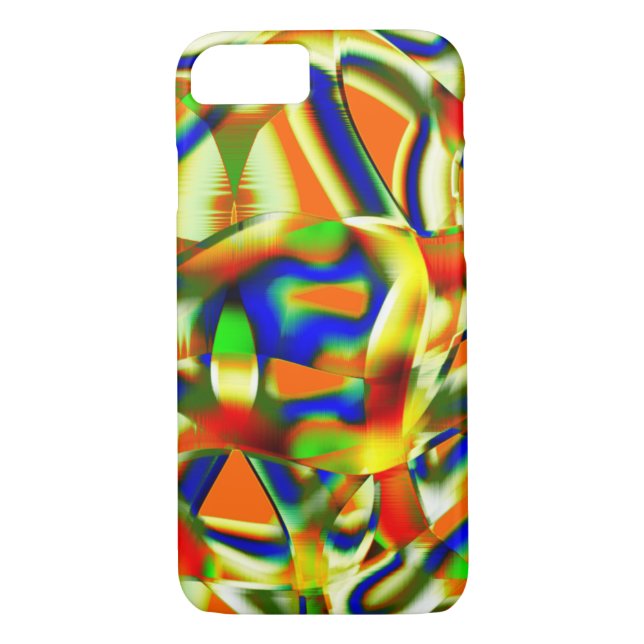 Färg fläckar på korkade, grönaktiga biskopsremsor Case-Mate iPhone skal (Baksida)