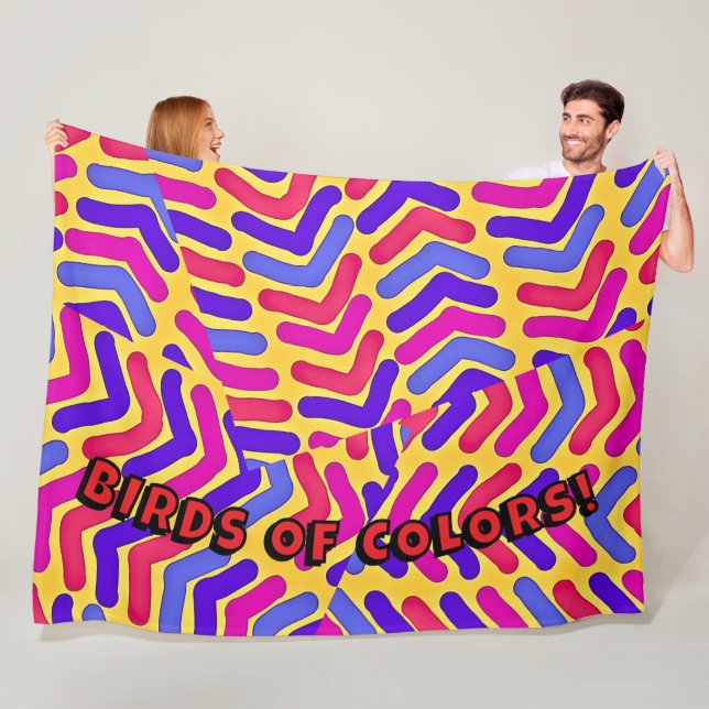 FÄRG Fleece Blankets fåglar (På plats)