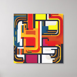 Färg Flow Maze Canvastryck