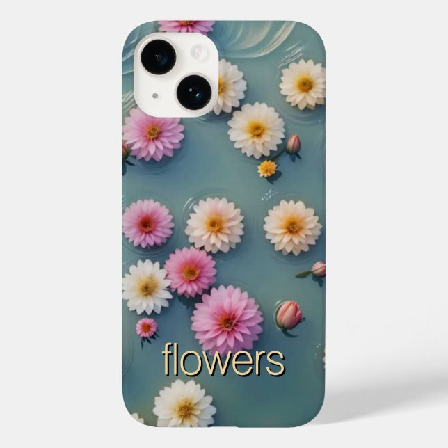 Färg Flowers Monogrammed Fodral-Mate iphone case (Baksida)