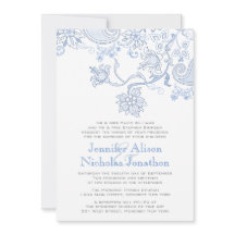 Färg Flowers och Foliage Snöre Bröllopsinbjudninga