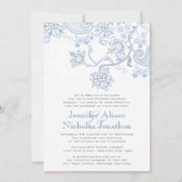 Färg Flowers och Foliage Snöre Bröllopsinbjudninga Inbjudningar