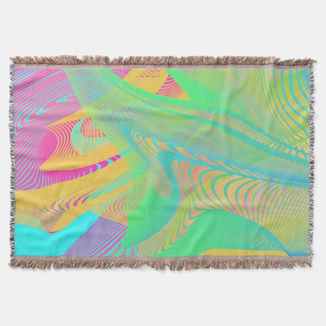 FÄRG FLUO - Fractal Art - Filt (Framsidan)