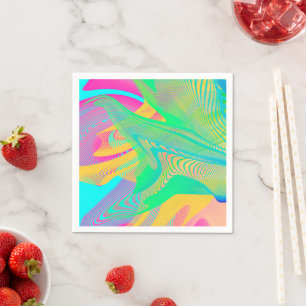 FÄRG FLUO - Fractal Art - Pappersservett