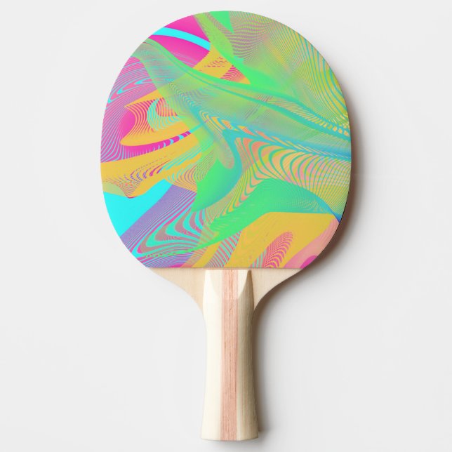 FÄRG FLUO - Fractal Art - Pingisracket (Framsidan)
