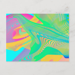 FÄRG FLUO - Fractal Art - Vykort