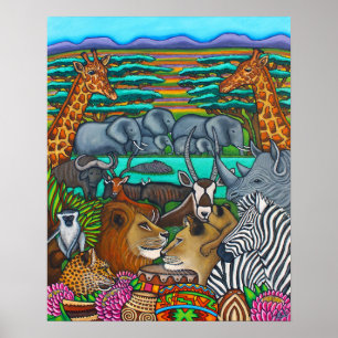 Färg för Afrika Skriv ut Poster