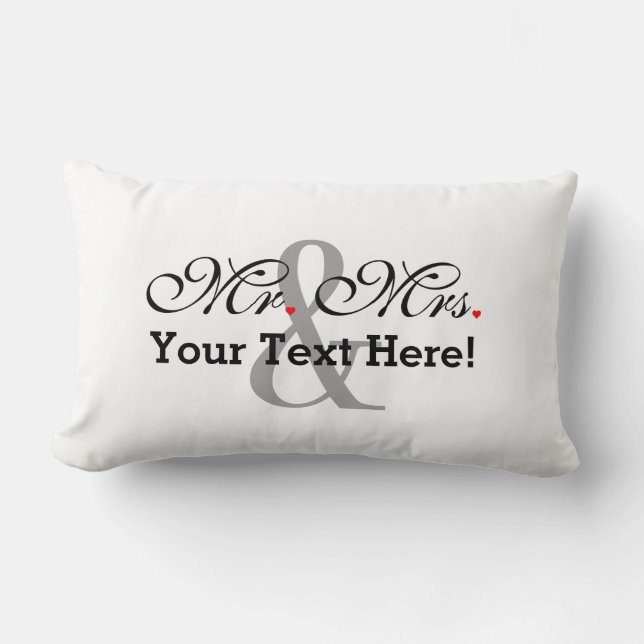 Färg för anpassade för personligherrskap positiv lumbarkudde (Framsida)