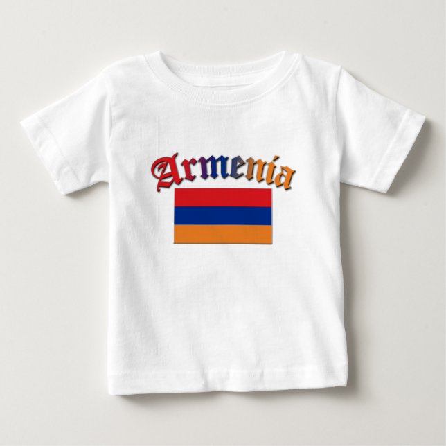 Färg för Armenien flagga 3 T-shirt (Framsida)