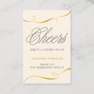 Färg för biljett för Elegan guld- bröllopdri