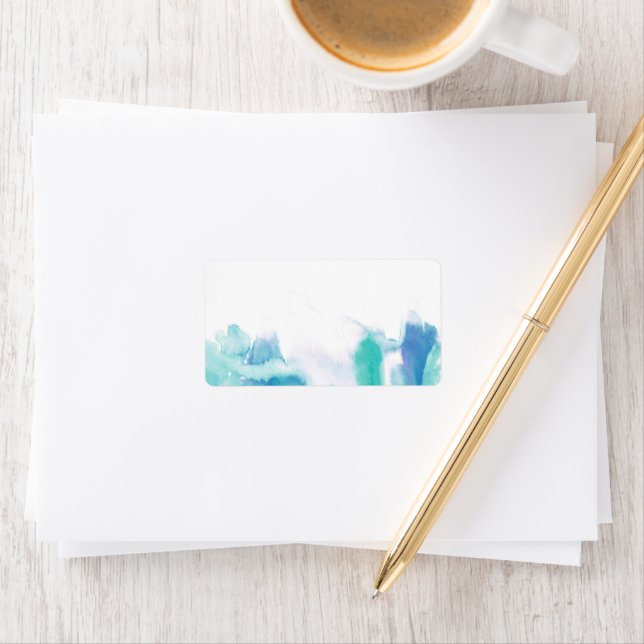 Färg för blått blått vatten Färg Färg Blank Adress Adressetikett (Insitu)