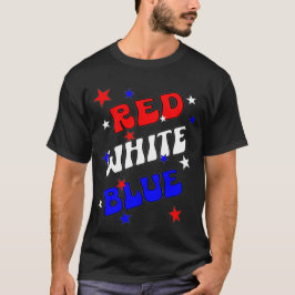 Färg för frihet och patriotism, Rött vitt blått T Shirt
