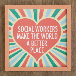 Färg för inspirationerande Social-arbetsoffert Hea Poster