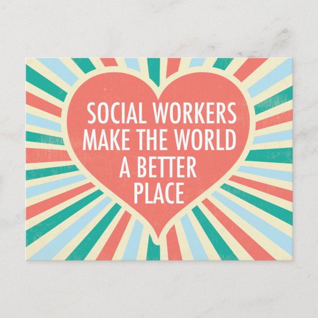 Färg för inspirationerande Social-arbetsoffert Hea Vykort (Framsida)